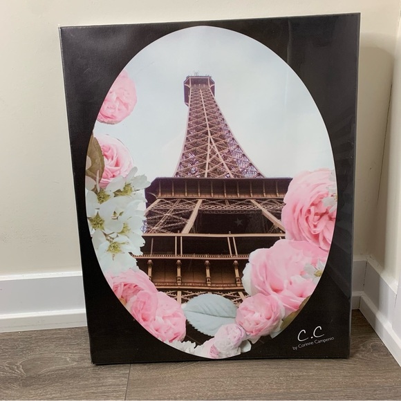 Decorative Canvas Wall Art Eiffel Tower Floral Home Bedroom Parisian - Picture 7 of 14